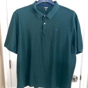 Izod Green Polo Shirt Classic Short Sleeve